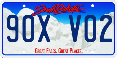 SD license plate 90XV02