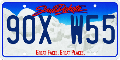 SD license plate 90XW55
