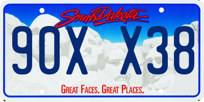 SD license plate 90XX38