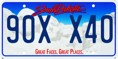 SD license plate 90XX40
