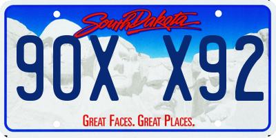 SD license plate 90XX92