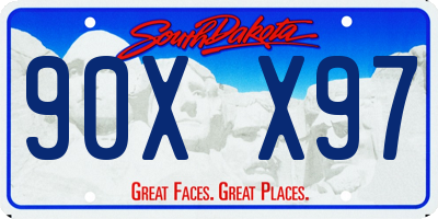 SD license plate 90XX97