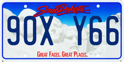 SD license plate 90XY66