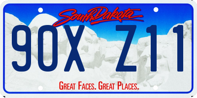 SD license plate 90XZ11