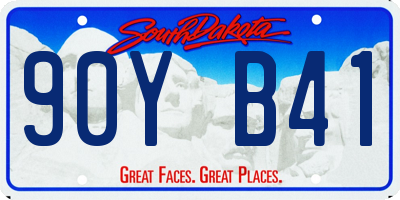 SD license plate 90YB41