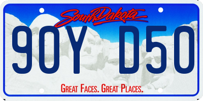 SD license plate 90YD50