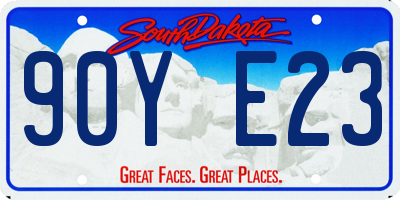 SD license plate 90YE23