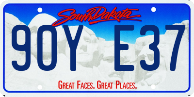 SD license plate 90YE37
