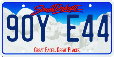 SD license plate 90YE44