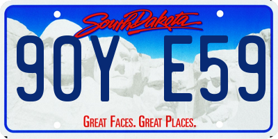 SD license plate 90YE59