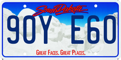 SD license plate 90YE60