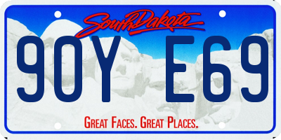 SD license plate 90YE69