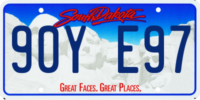 SD license plate 90YE97