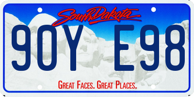 SD license plate 90YE98