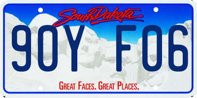 SD license plate 90YF06