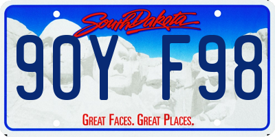 SD license plate 90YF98