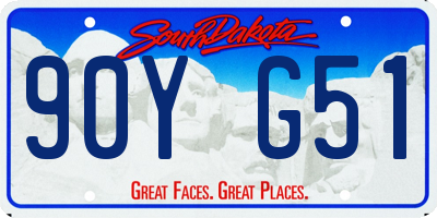 SD license plate 90YG51