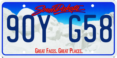 SD license plate 90YG58
