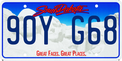 SD license plate 90YG68