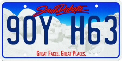 SD license plate 90YH63