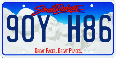SD license plate 90YH86