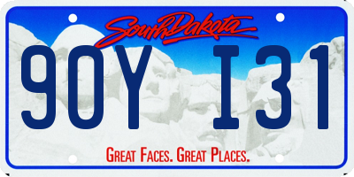 SD license plate 90YI31