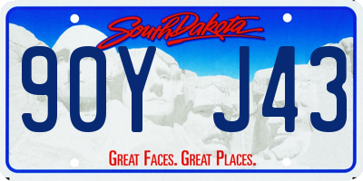 SD license plate 90YJ43