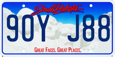 SD license plate 90YJ88