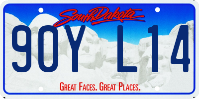 SD license plate 90YL14