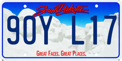 SD license plate 90YL17