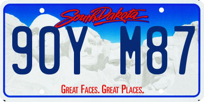 SD license plate 90YM87