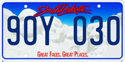 SD license plate 90YO30