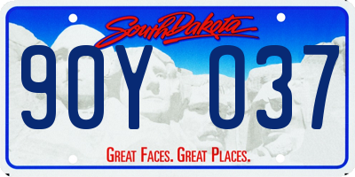 SD license plate 90YO37