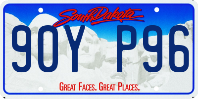 SD license plate 90YP96