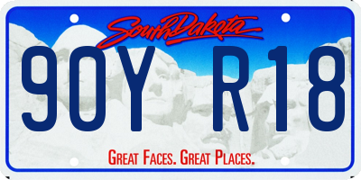 SD license plate 90YR18