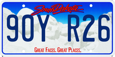 SD license plate 90YR26