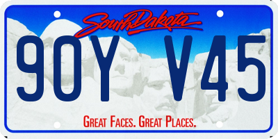 SD license plate 90YV45