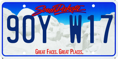 SD license plate 90YW17