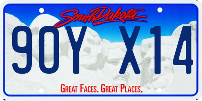 SD license plate 90YX14
