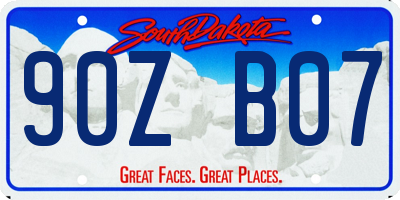 SD license plate 90ZB07