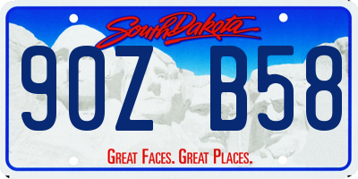 SD license plate 90ZB58