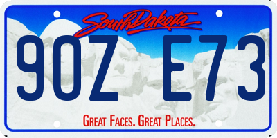 SD license plate 90ZE73