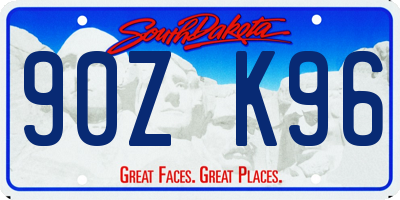 SD license plate 90ZK96