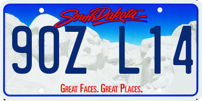SD license plate 90ZL14