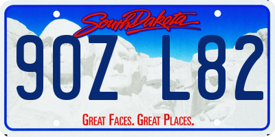 SD license plate 90ZL82
