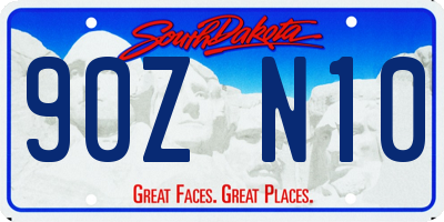 SD license plate 90ZN10