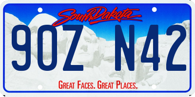 SD license plate 90ZN42