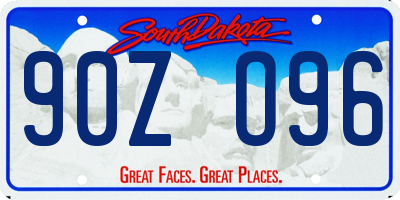 SD license plate 90ZO96