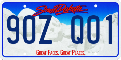 SD license plate 90ZQ01