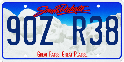SD license plate 90ZR38